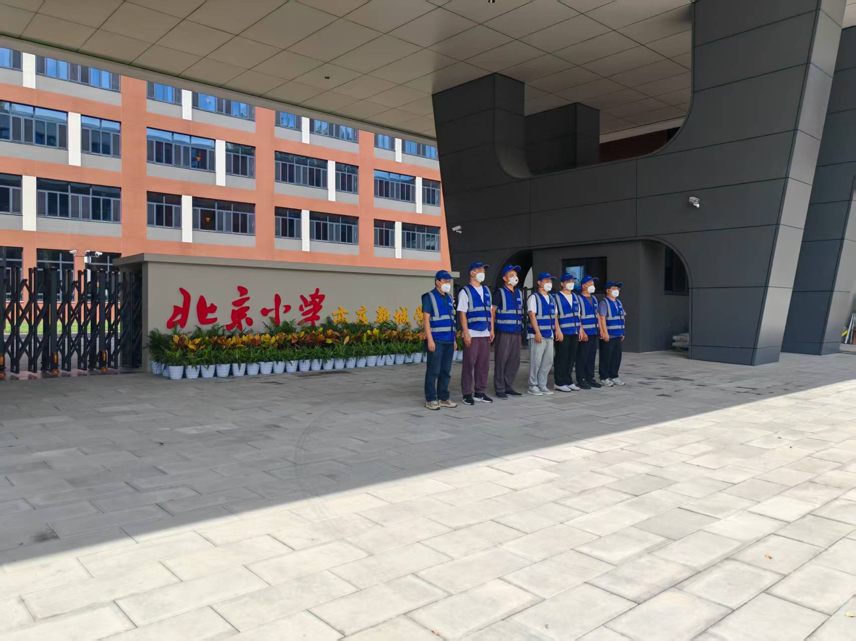 北京通州某 24000m² 小学开学前空气治理 施工现场